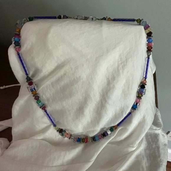 Glass Bead Necklace and Earring Set - Picture 3 of 5